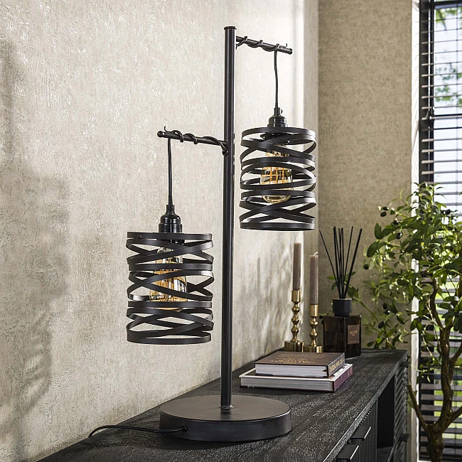 Stolová lampa 82-91 2L Spindle Slate Gray