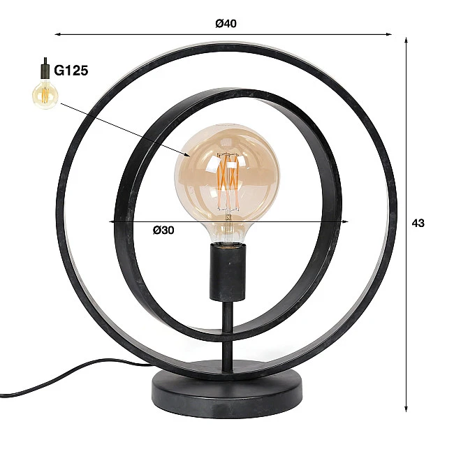 Stolová lampa 83-20 Turn 1L Charcoal