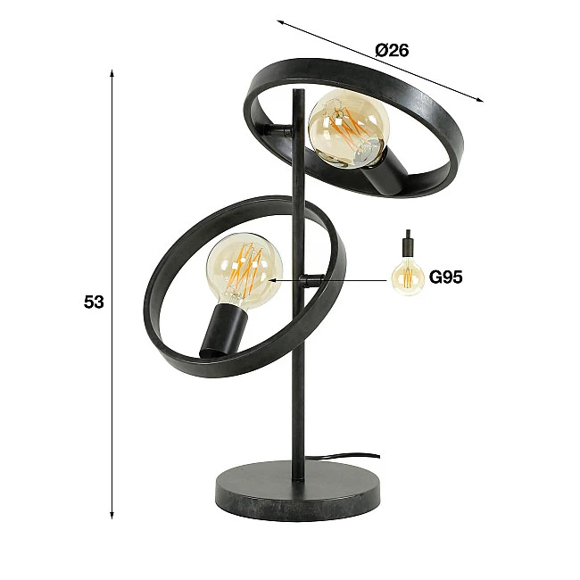 Stolová lampa 84-00 Hover 2L Charcoal