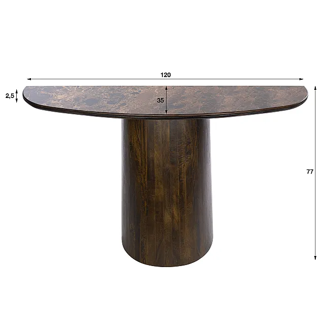 Toaletný stolík/Konzola Empera 29-38 Ceramic Dark Emperador