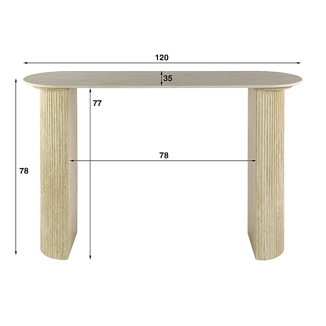 Toaletný stolík/Konzola Romano 45-80 Ceramic Travertine