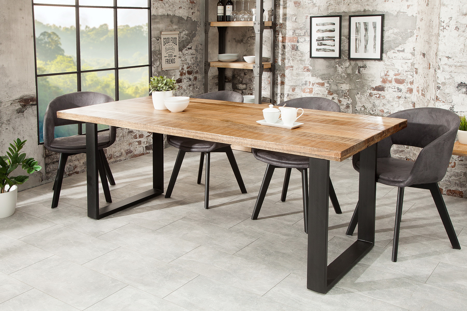 Jedálenský stôl 38658 180x90cm Masív drevo Mango prírodné Jedálenský stôl 38658 180x90cm Masív drevo Mango prírodné
