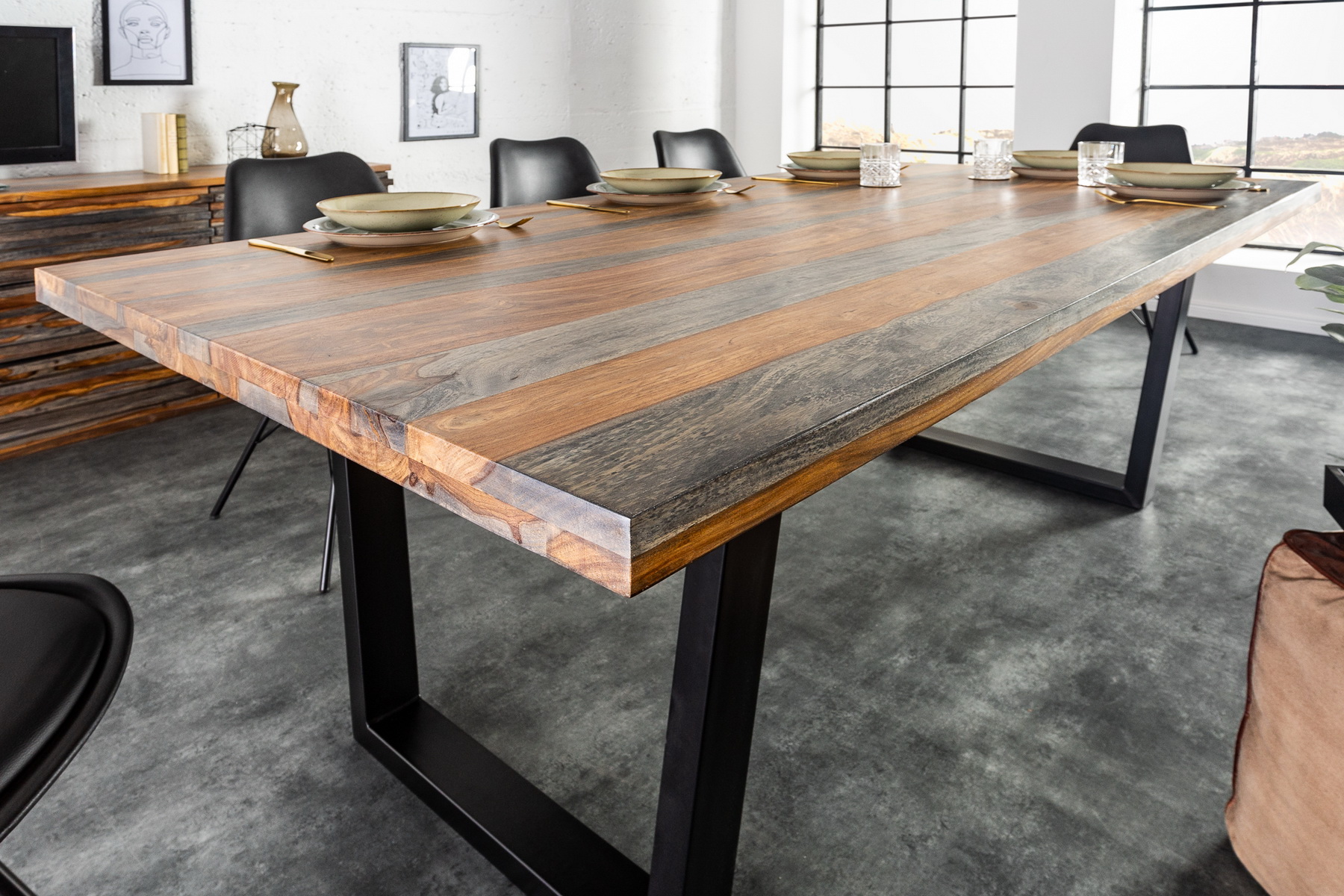 Jedálenský stôl 39748 200x100cm Masív drevo Palisander