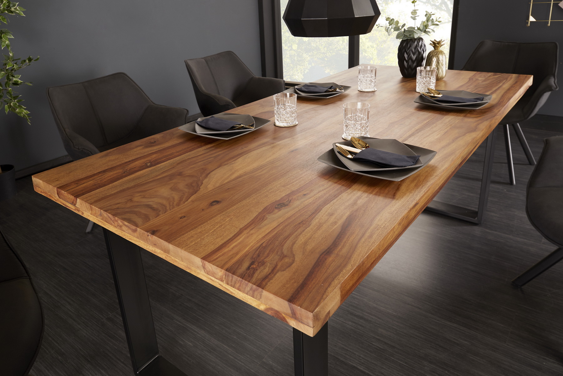 Jedálenský stôl 39870 200x90cm Masív drevo Palisander