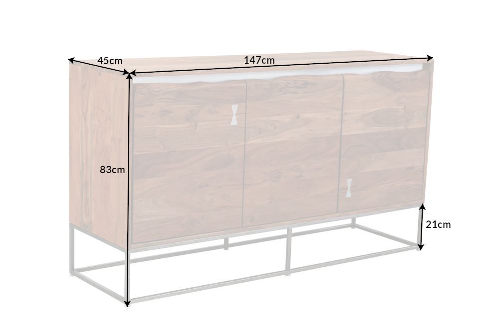 Komoda 40143 147cm Artwork Drevo Acacia prírodná Komoda 40143 147cm Artwork Drevo Acacia prírodná
