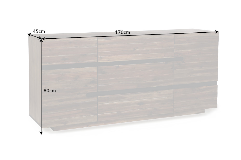 Komoda 40990 Wotan 170cm Drevo Acacia Komoda 40990 Wotan 170cm Drevo Acacia