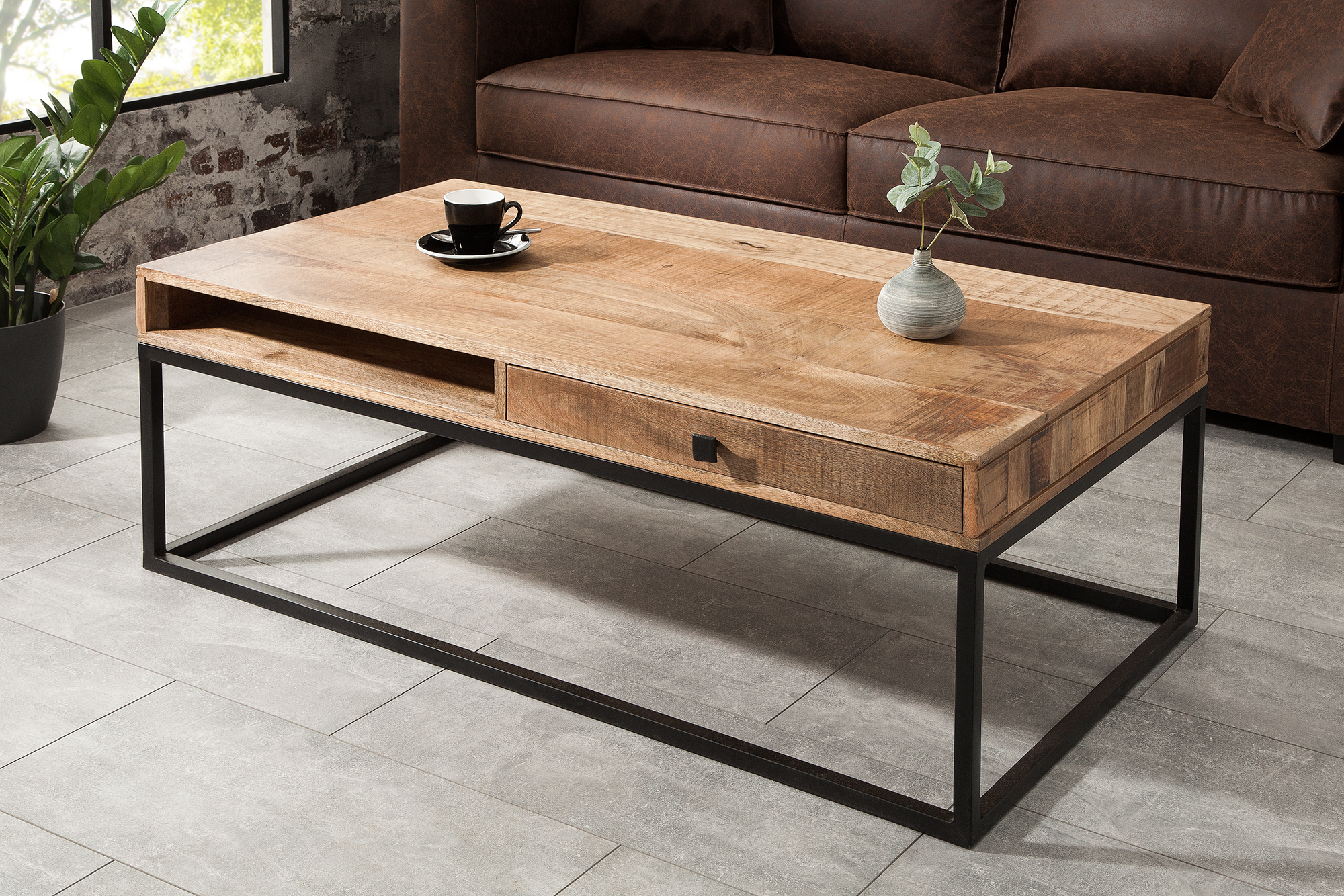 Konferenčný stôl 39293 100x60cm Drevo Mango - PRODUK JE SKLADOM - 2Ks Konferenčný stôl 39293 100x60cm Drevo Mango - PRODUK JE SKLADOM - 2Ks