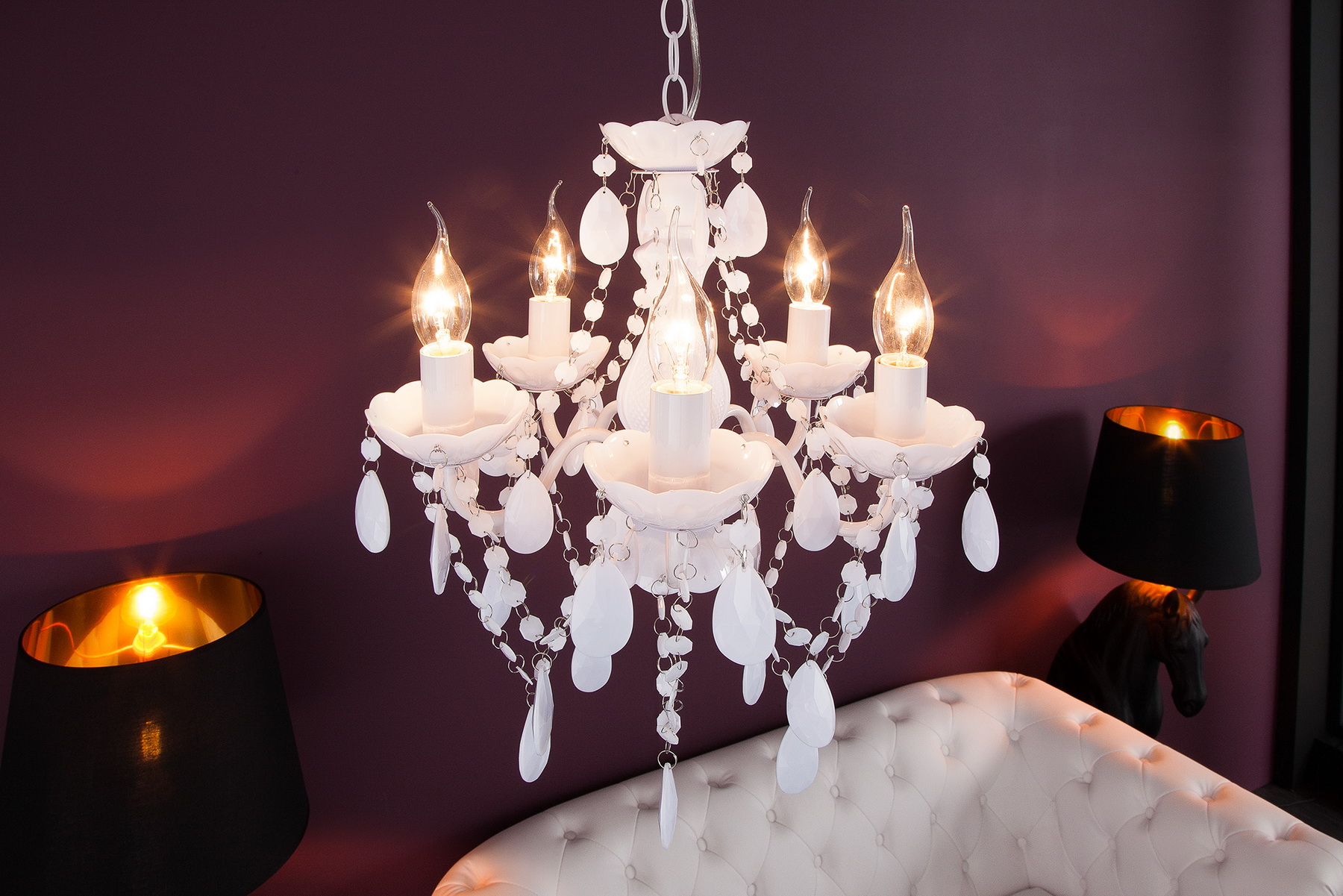 Luster 7227 5-Ramien biely Luster 7227 5-Ramien biely