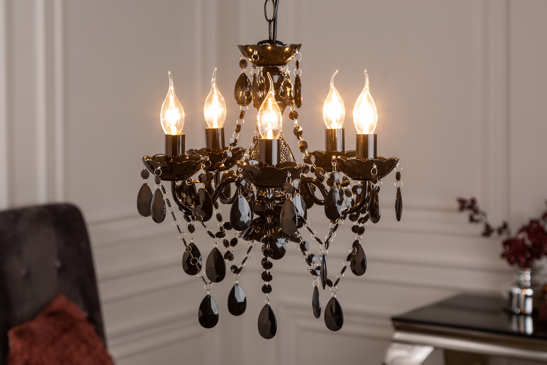Luster 7228 5-Ramien čierny Luster 7228 5-Ramien čierny