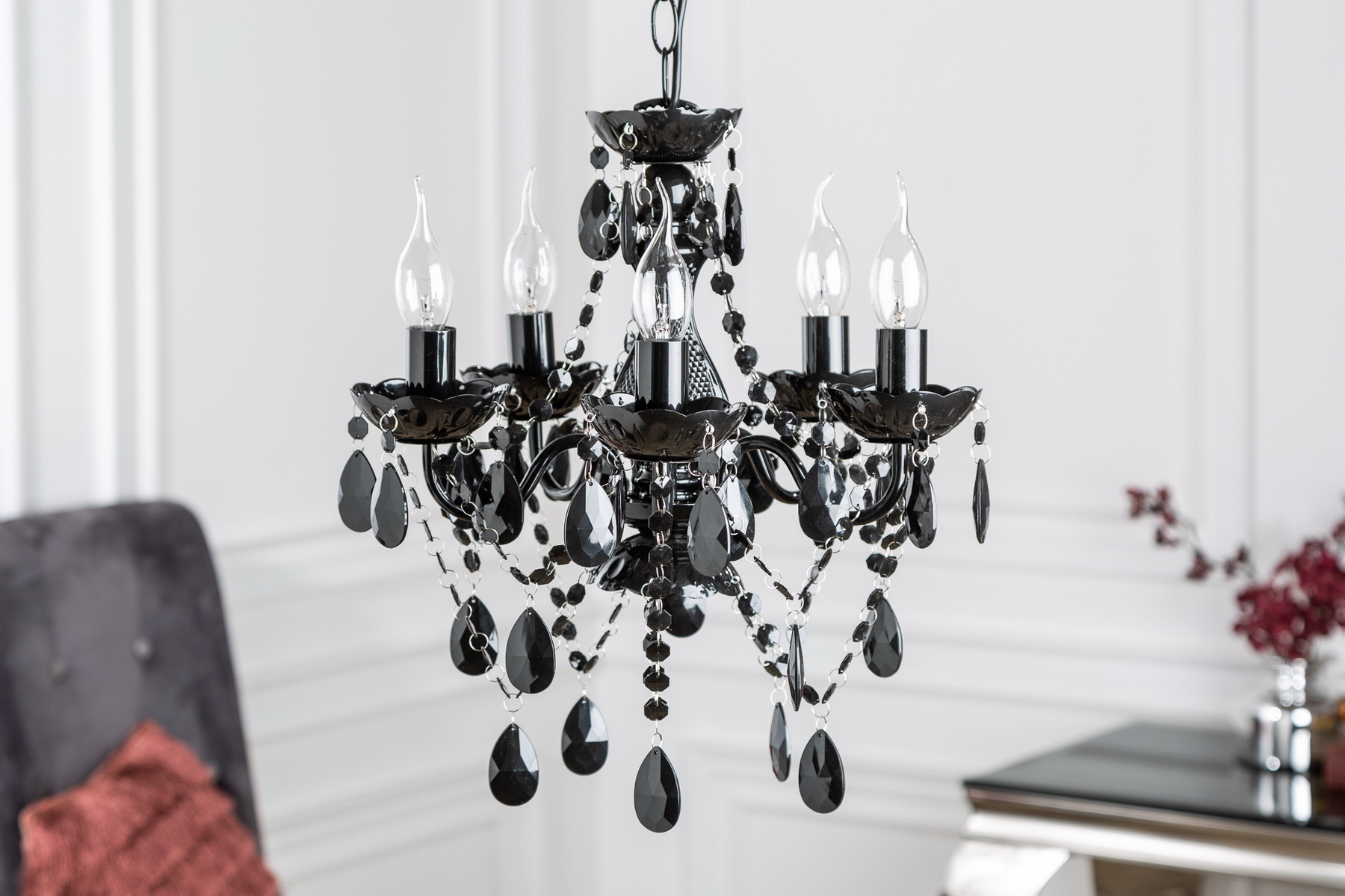 Luster 7228 5-Ramien čierny Luster 7228 5-Ramien čierny