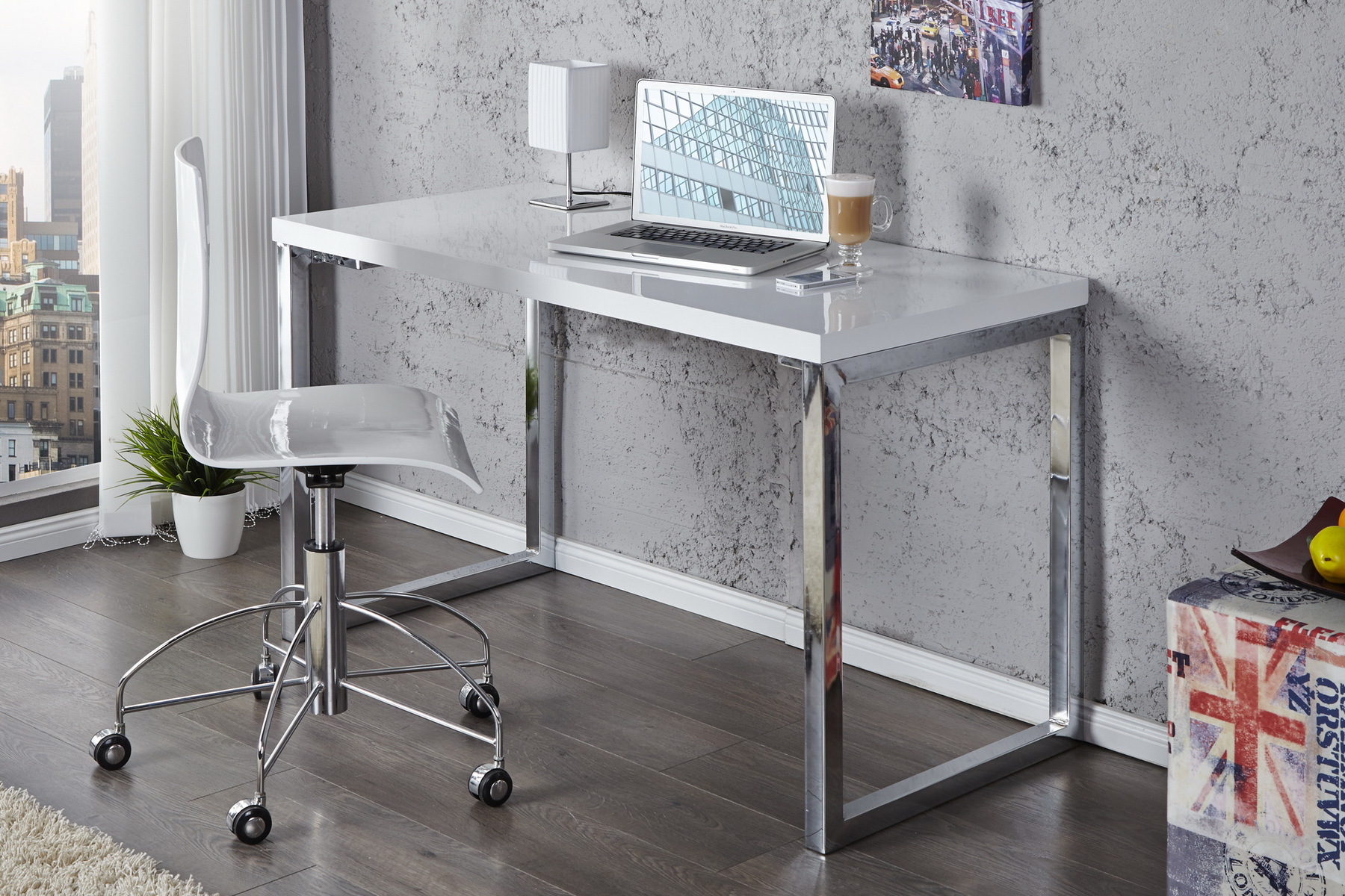 PC - stolík 20999 120x60cm Biely vysoký lesk PC - stolík 20999 120x60cm Biely vysoký lesk
