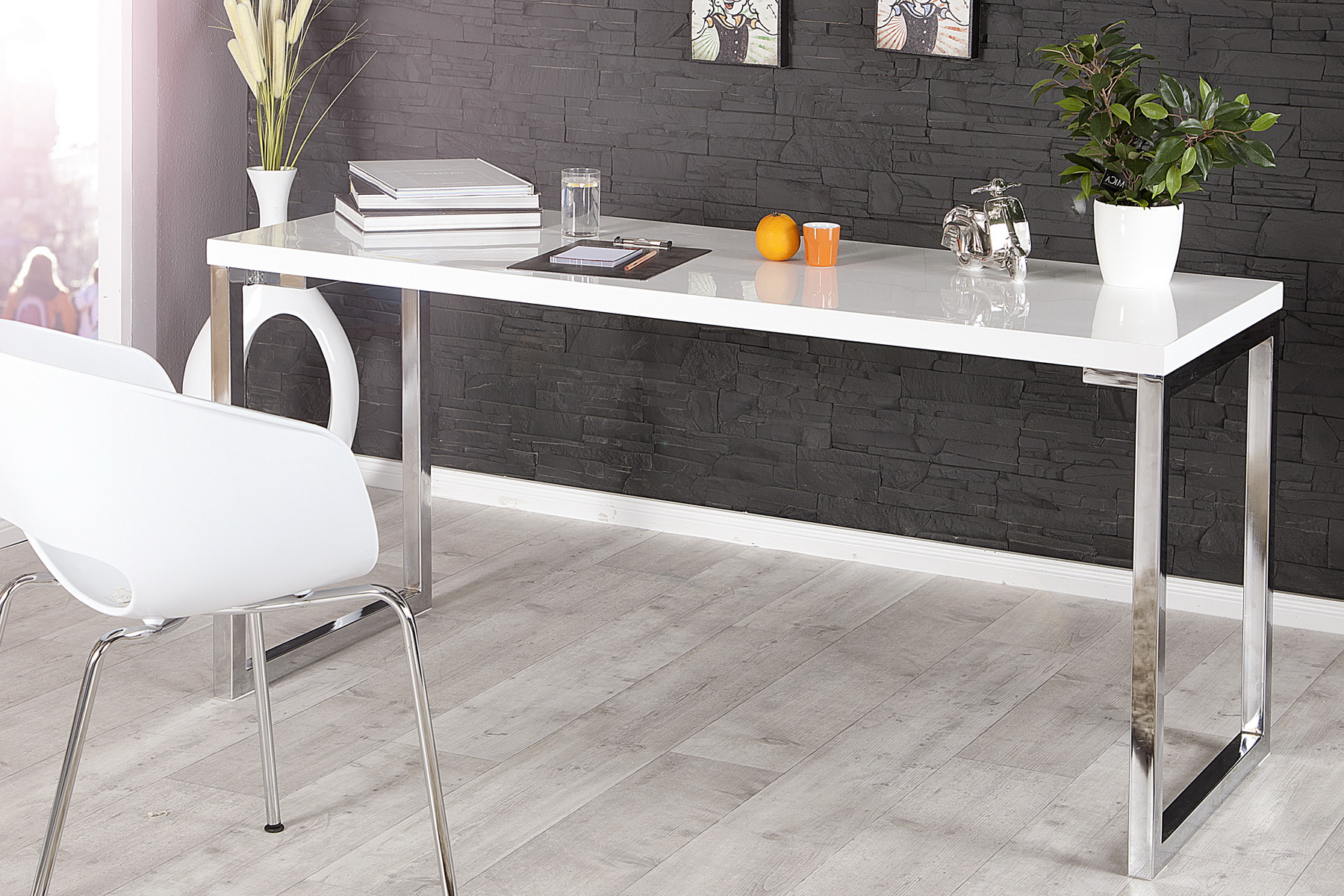 PC - stolík 21141 140x60cm Biely vysoký lesk PC - stolík 21141 140x60cm Biely vysoký lesk