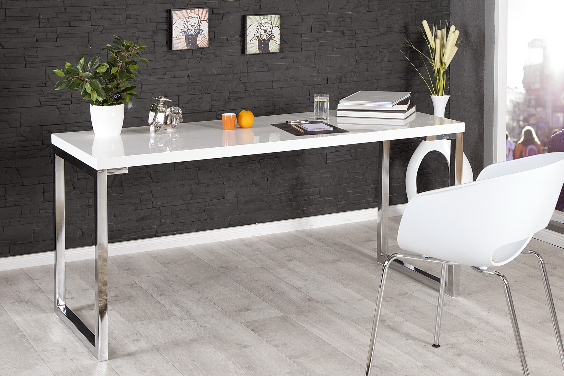 PC - stolík 21142 160x60cm Biely vysoký lesk PC - stolík 21142 160x60cm Biely vysoký lesk