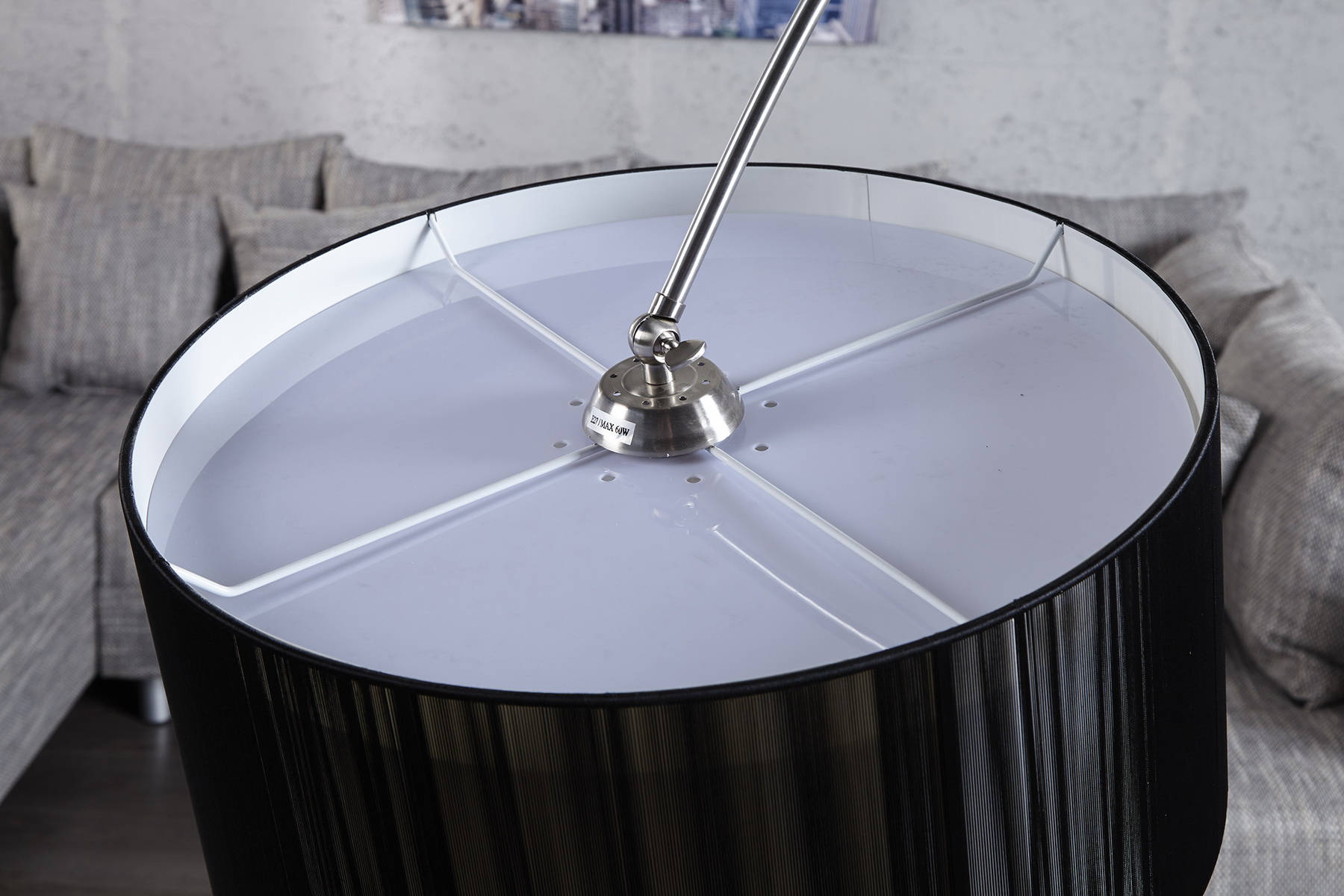 Stojaca lampa 7162 Oblúková Čierna Stojaca lampa 7162 Oblúková Čierna
