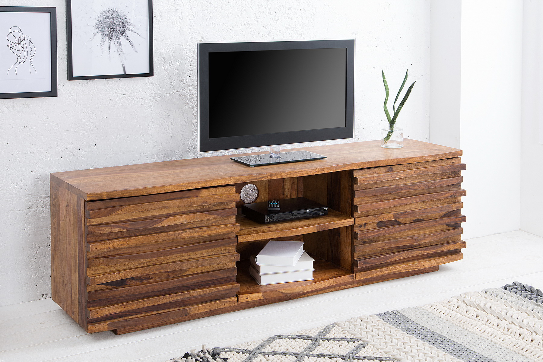TV-skrinka 38411 150cm Relief Drevo Sheesham/Palisander TV-skrinka 38411 150cm Relief Drevo Sheesham/Palisander