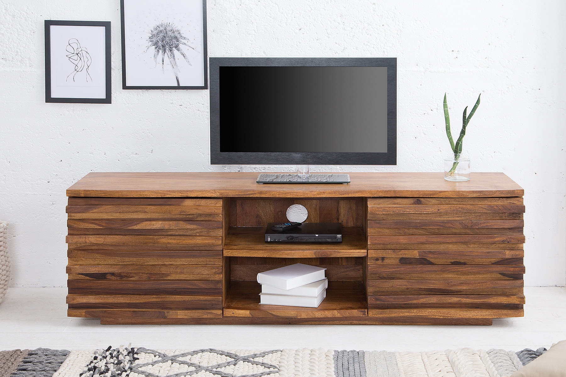 TV-skrinka 38411 150cm Relief Drevo Sheesham/Palisander TV-skrinka 38411 150cm Relief Drevo Sheesham/Palisander