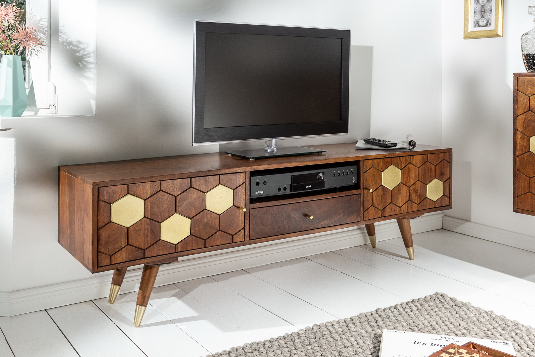 TV-skrinka 39949 140cm Drevo Acacia TV-skrinka 39949 140cm Drevo Acacia