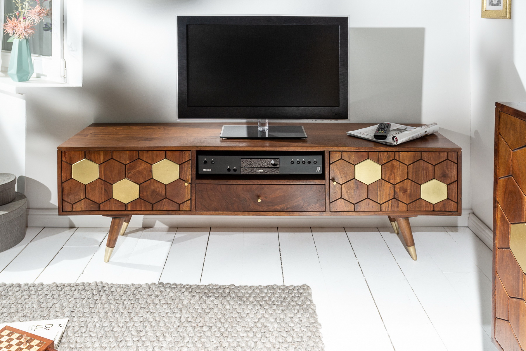 TV-skrinka 39949 140cm Drevo Acacia TV-skrinka 39949 140cm Drevo Acacia