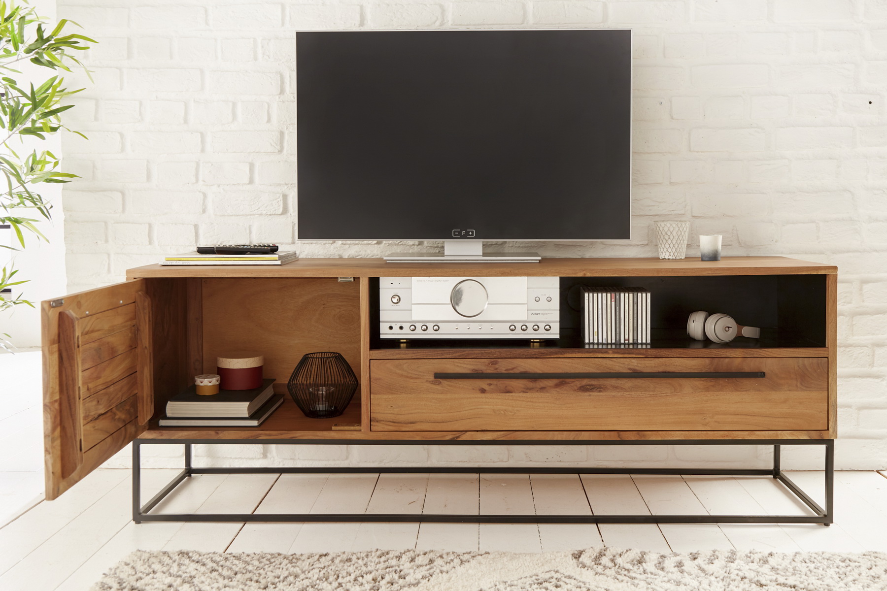 TV-skrinka 40296 165cm Drevo Acacia TV-skrinka 40296 165cm Drevo Acacia