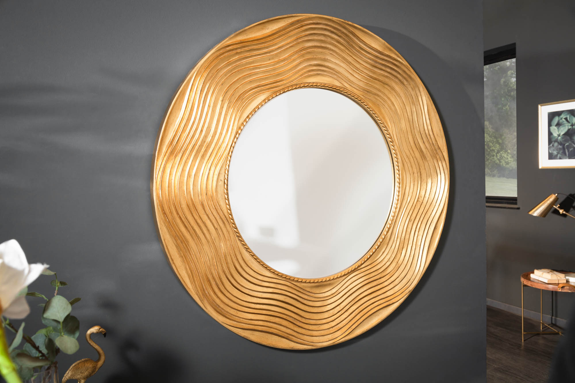 Zrkadlo 40697 Ø100cm gold Zrkadlo 40697 Ø100cm gold