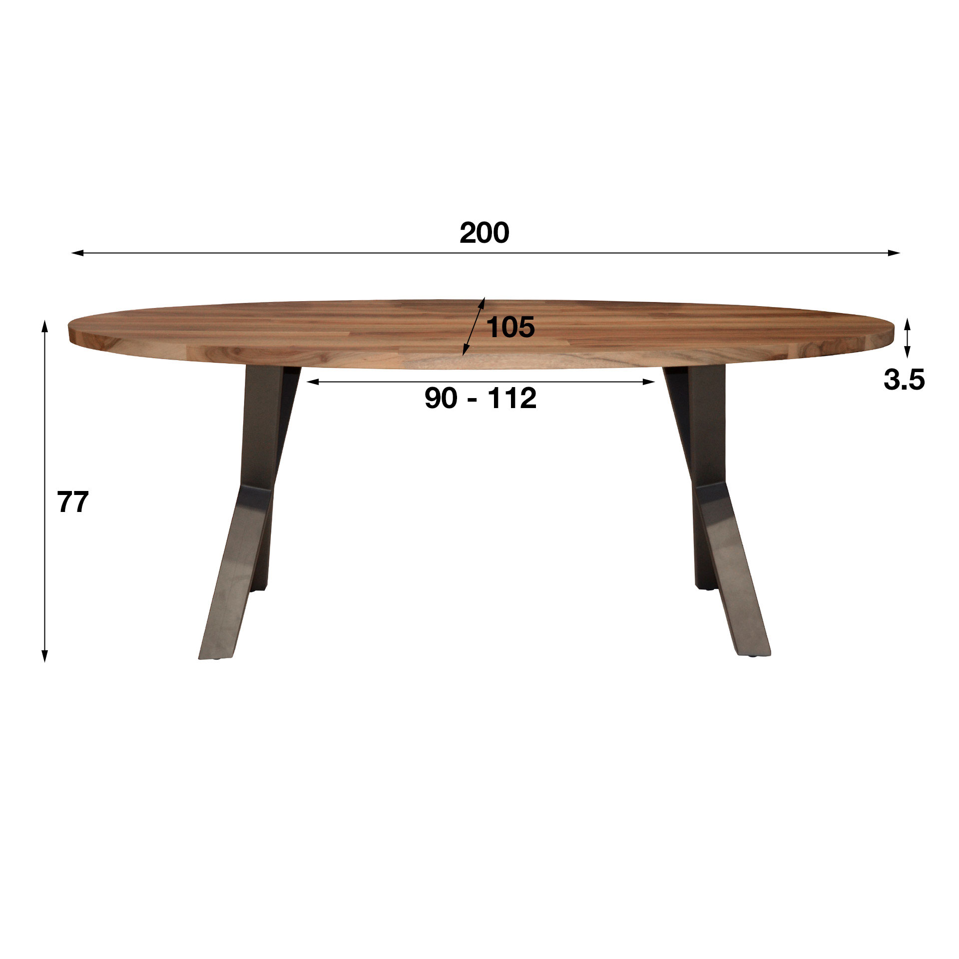 Jedálenský stôl 20-42 200x100cm Drevo Saja natural Jedálenský stôl 20-42 200x100cm Drevo Saja natural