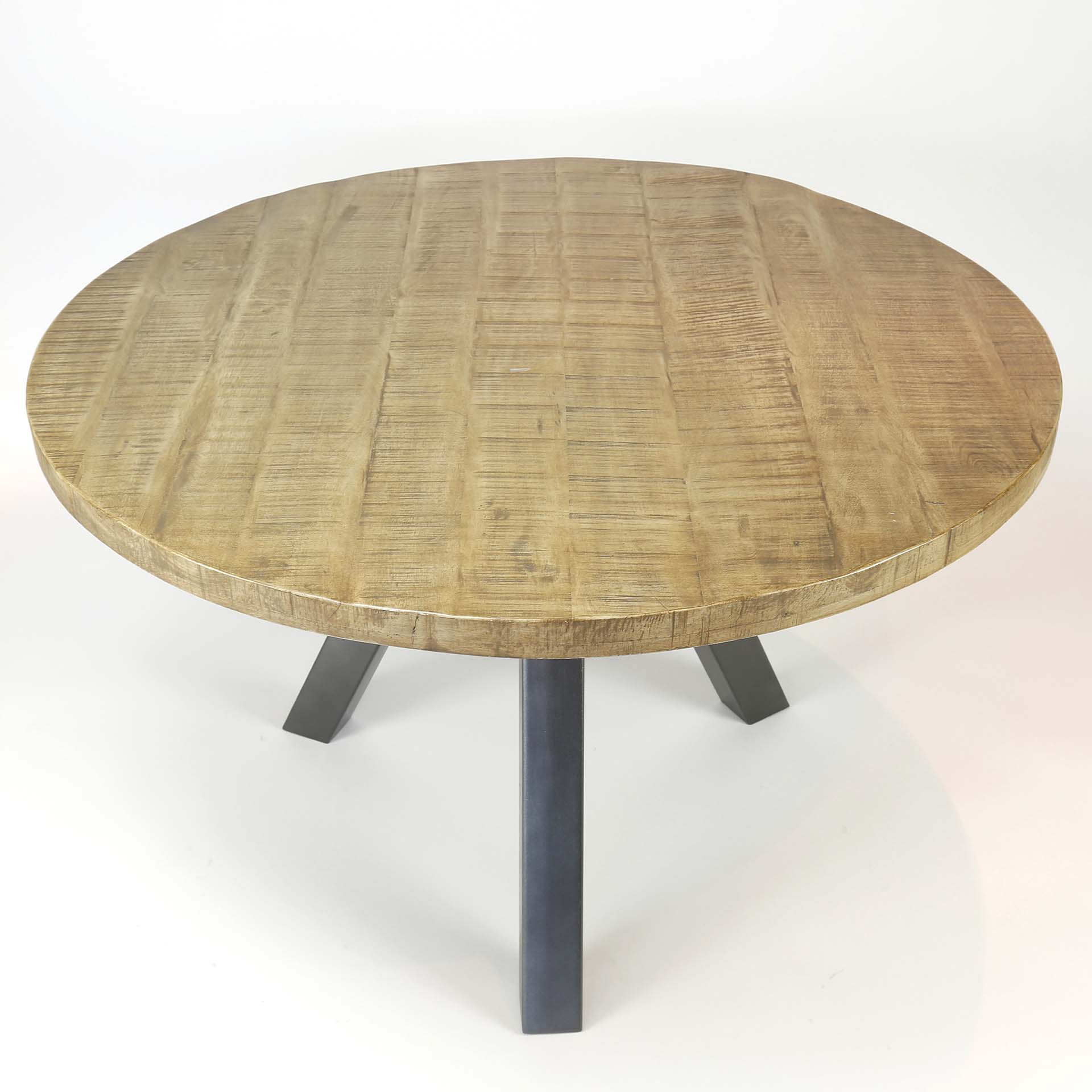 Jedálenský stôl 22-08 Ø140cm Solid mango natural antique