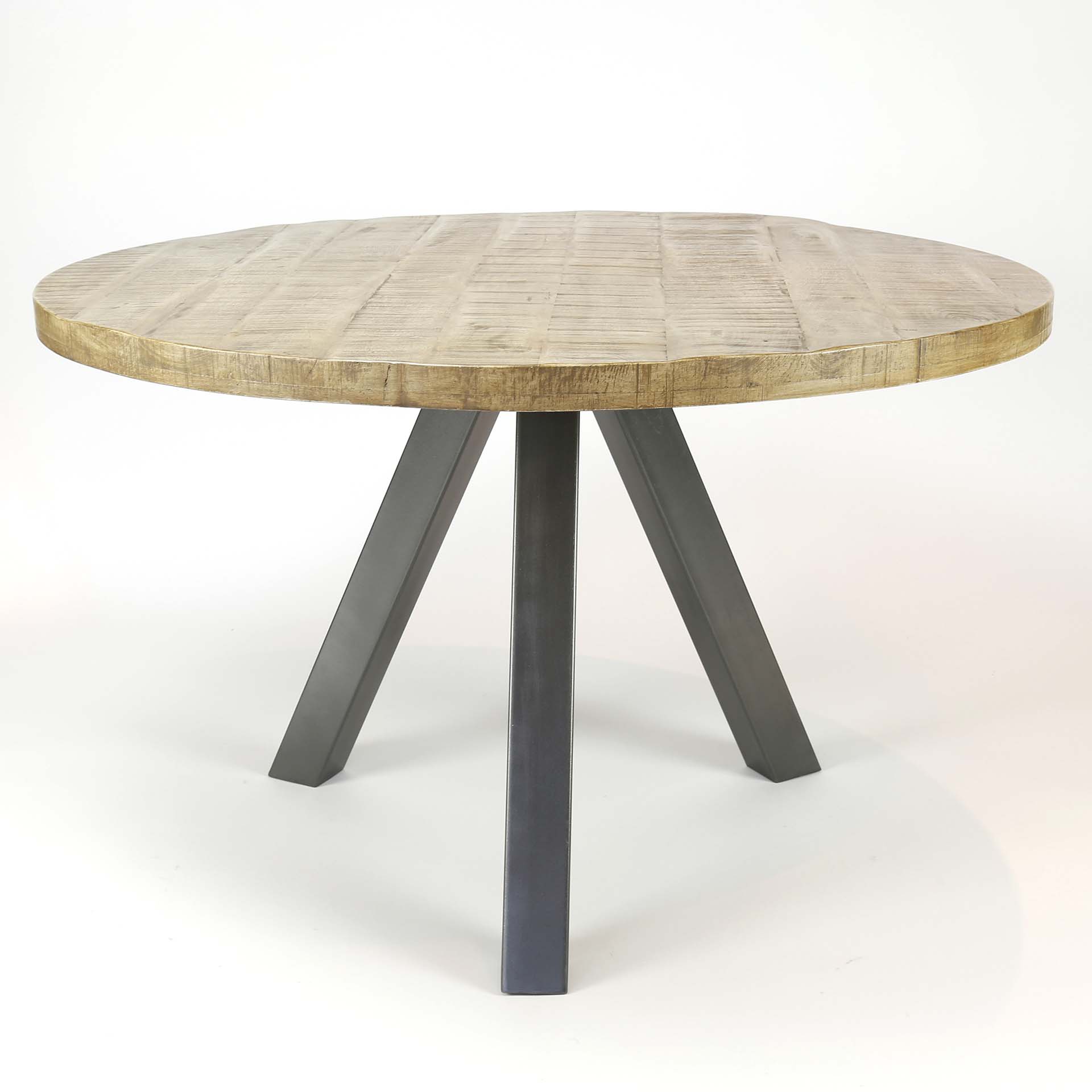 Jedálenský stôl 22-08 Ø140cm Solid mango natural antique