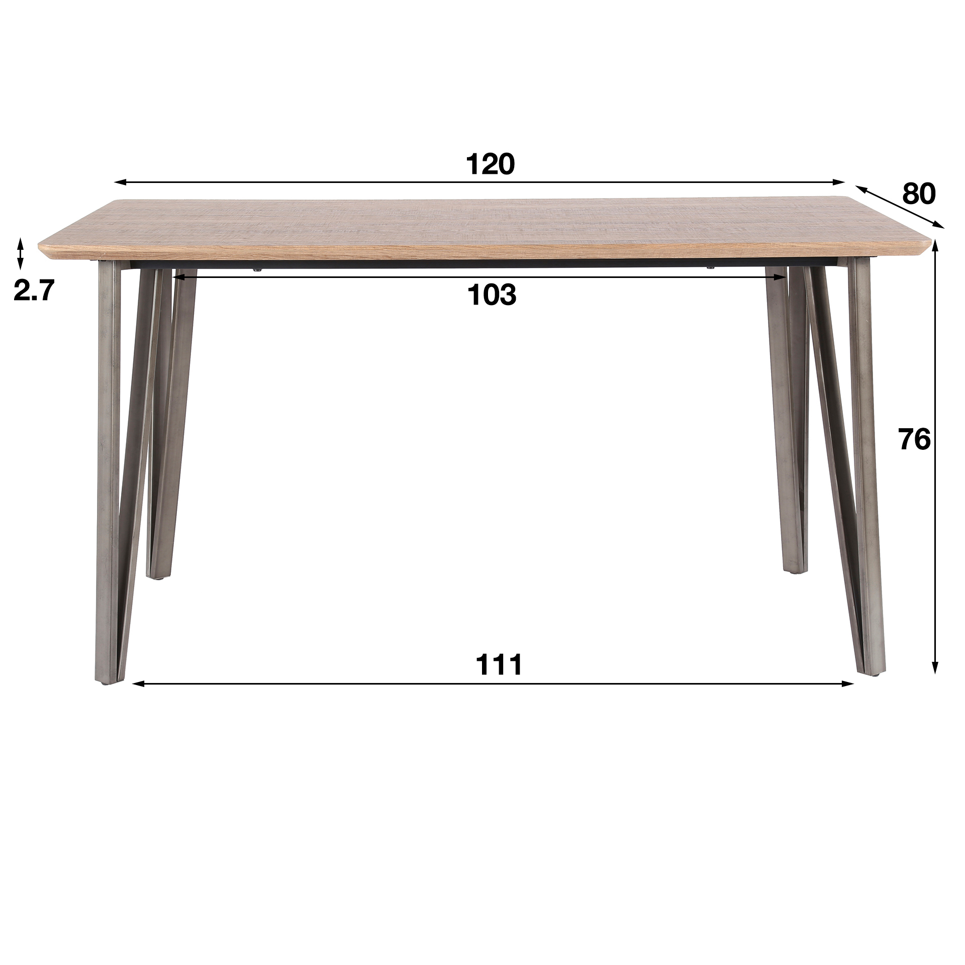 Jedálenský stôl 56-31 120x80cm V frame Jedálenský stôl 56-31 120x80cm V frame