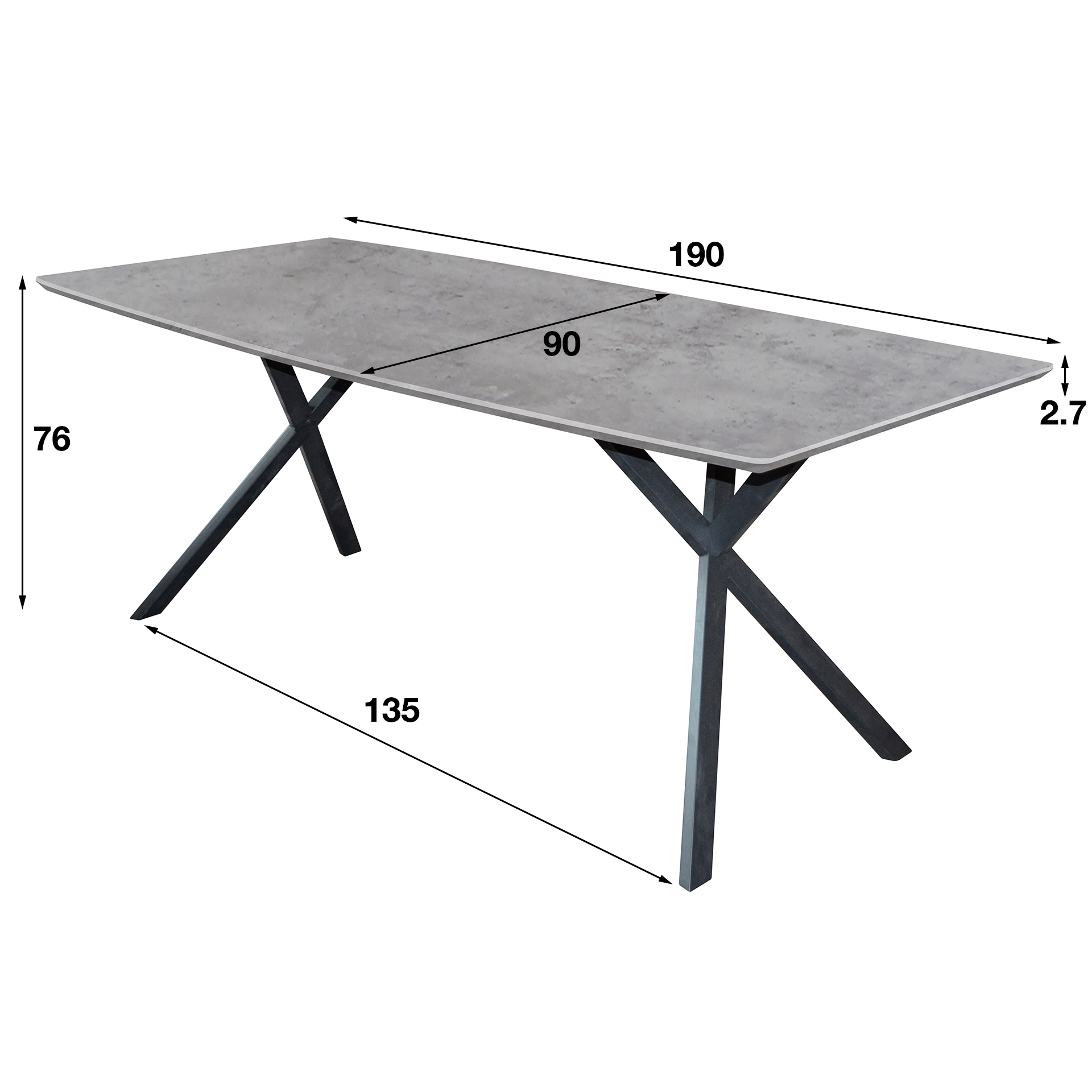 Jedálenský stôl 56-86 190x90cm Bielený dub Jedálenský stôl 56-86 190x90cm Bielený dub