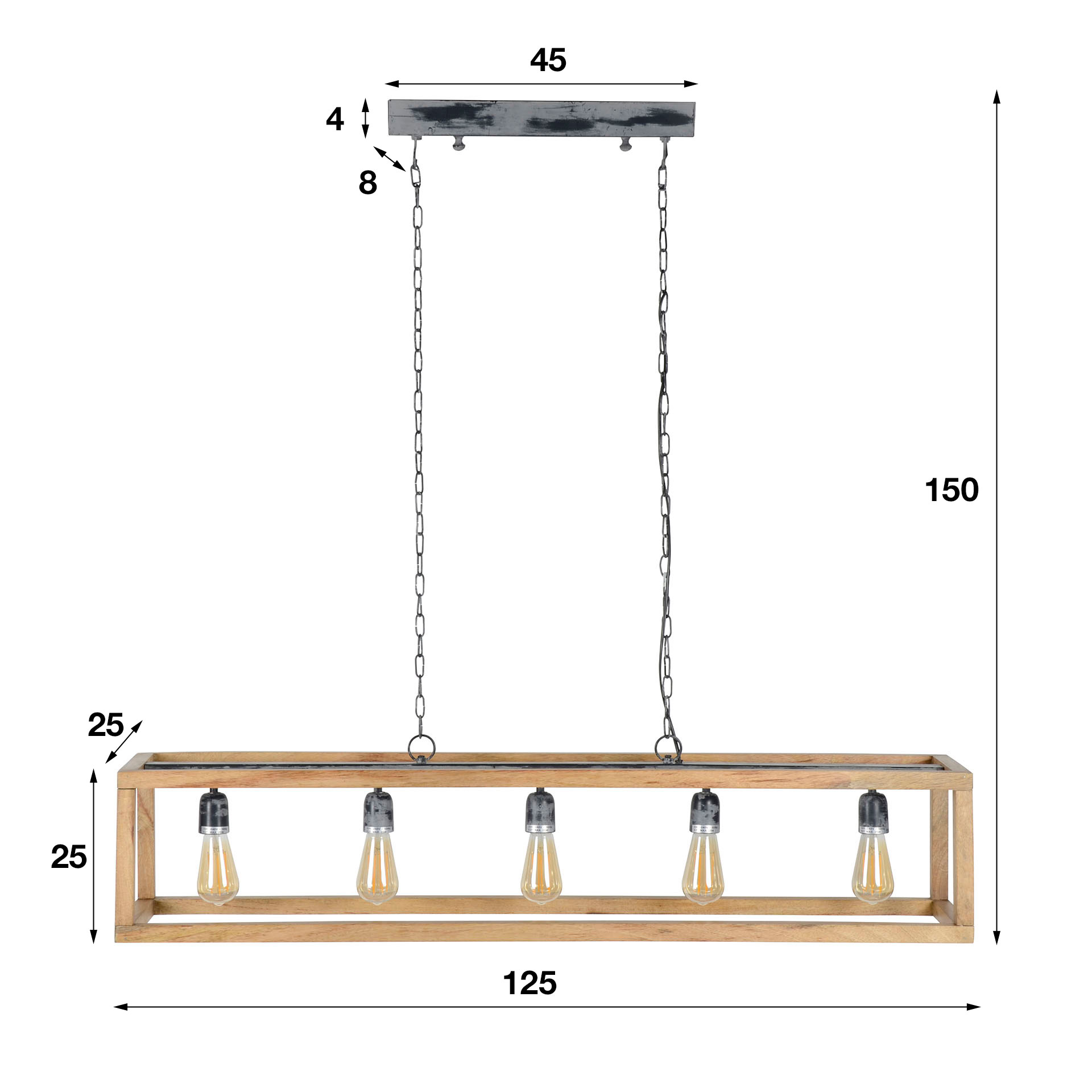 Luster 82-15 Wooden mango frame Luster 82-15 Wooden mango frame
