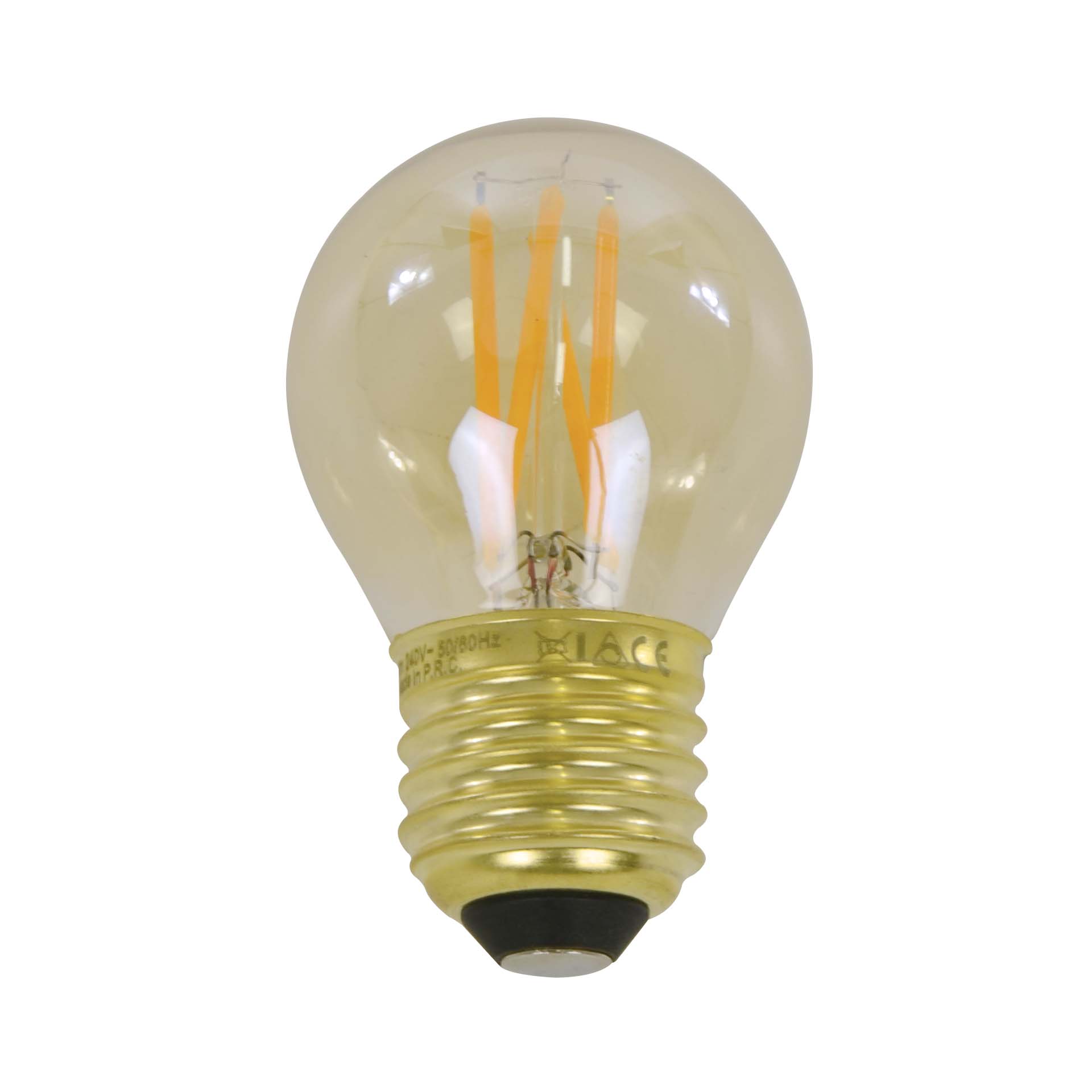 Filament LED žiarovka 84-63 Ø4,5cm Amber glass